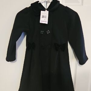 Chic Black Kids Pea Coat